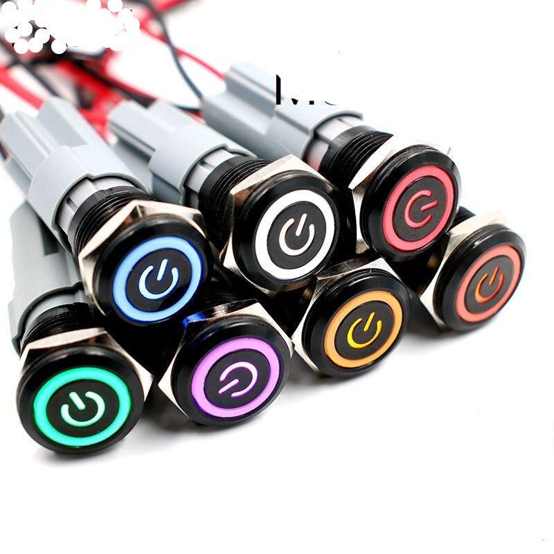 EARU -16mm Alumina Black Body Momentary Metal Push Button Switch Online
