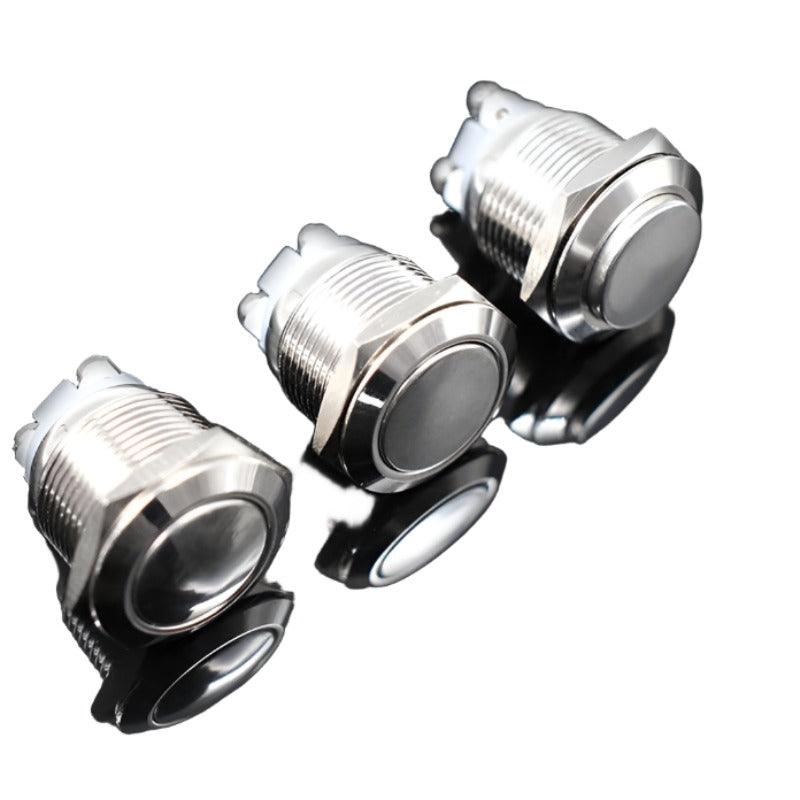 EARU -16mm Metal Push Button Switch NO Momentary Reset Self-reset Brass Nickel Plated Supply