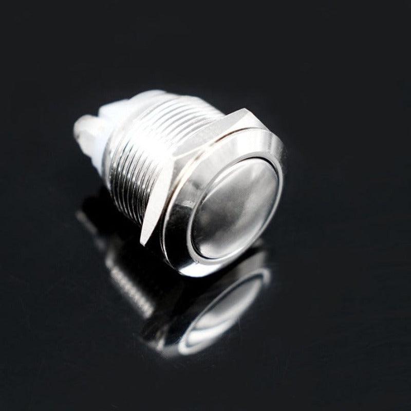 EARU -16mm Metal Push Button Switch NO Momentary Reset Self-reset Brass Nickel Plated Supply