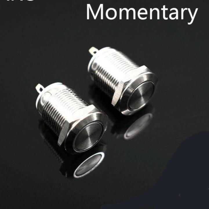 EARU -12mm Waterproof Momentary Metal Power Push Buttons Switch on Sale