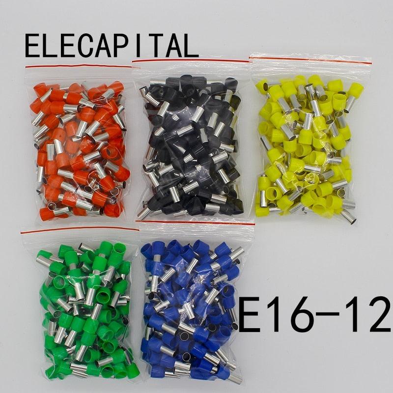 E16-12 Tube insulating Insulated terminals 16MM2 Cable Wire Connector Insulating Crimp Terminal 100PCS/Pack Connector E- Online Hot Sale