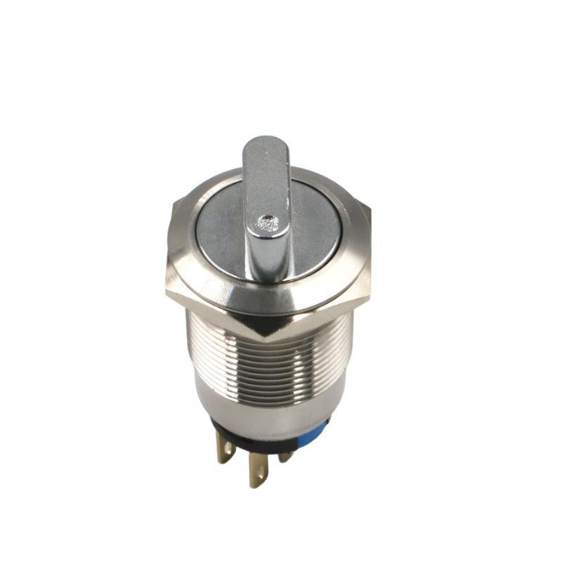 EARU -19mm 22mm 2 3 Position Push Button Switch DPDT Selector Knob Rotary 3 Position Switch Online now