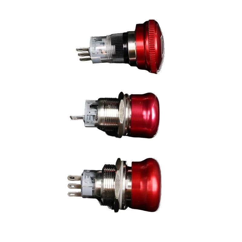 EARU -1pc 16mm 19mm 22mm 2NO 2NC Waterproof Metal Latching Emergency STOP Mushroom Push Button Online Hot Sale