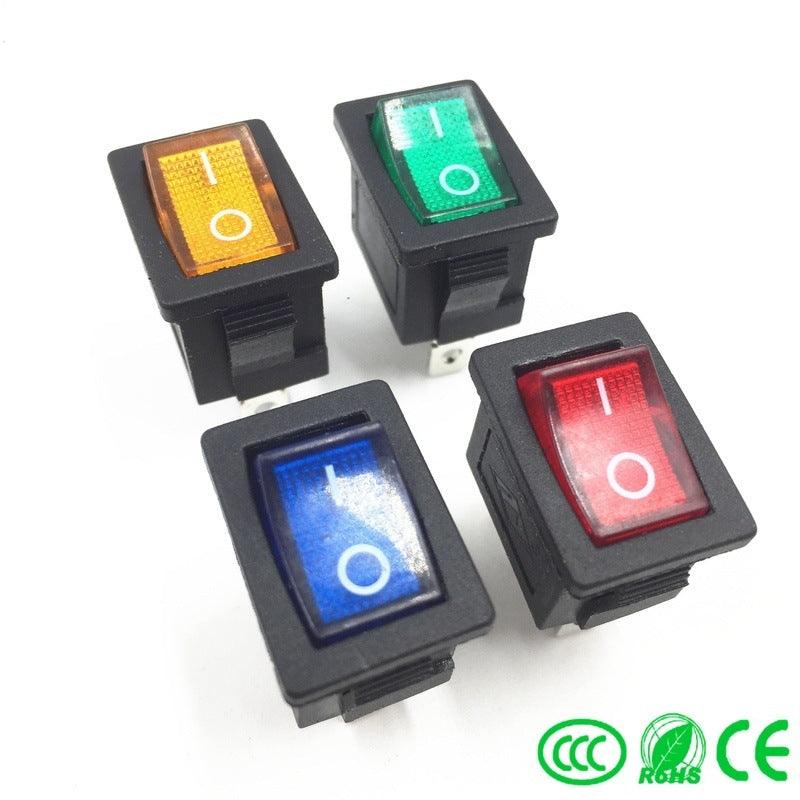 EARU -1pc DIY Locking KCD1 Red Blue Yellow Green Button On-Off 3Pin DPST Boat Car Rocker Switch 6A/10A 250V/125VAC Push Button Switch Online