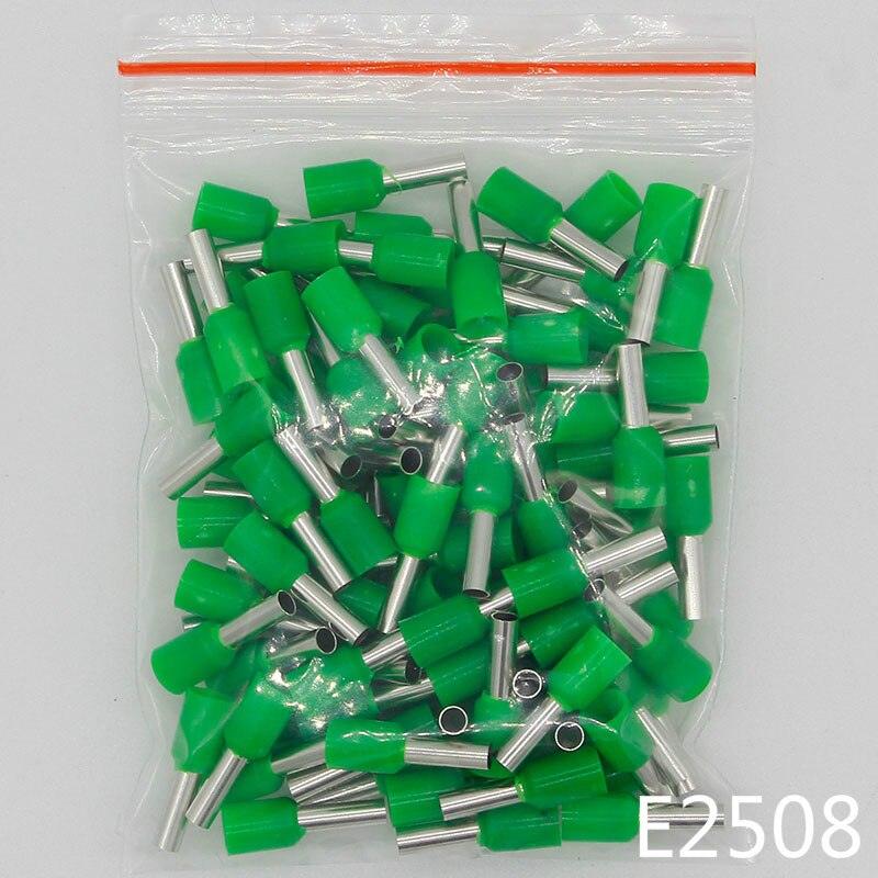 E2508 Tube insulating terminals 2.5MM2 100PCS/Pack Insulated Cable Wire Connector Insulating Crimp Terminal Connector E- Online Sale