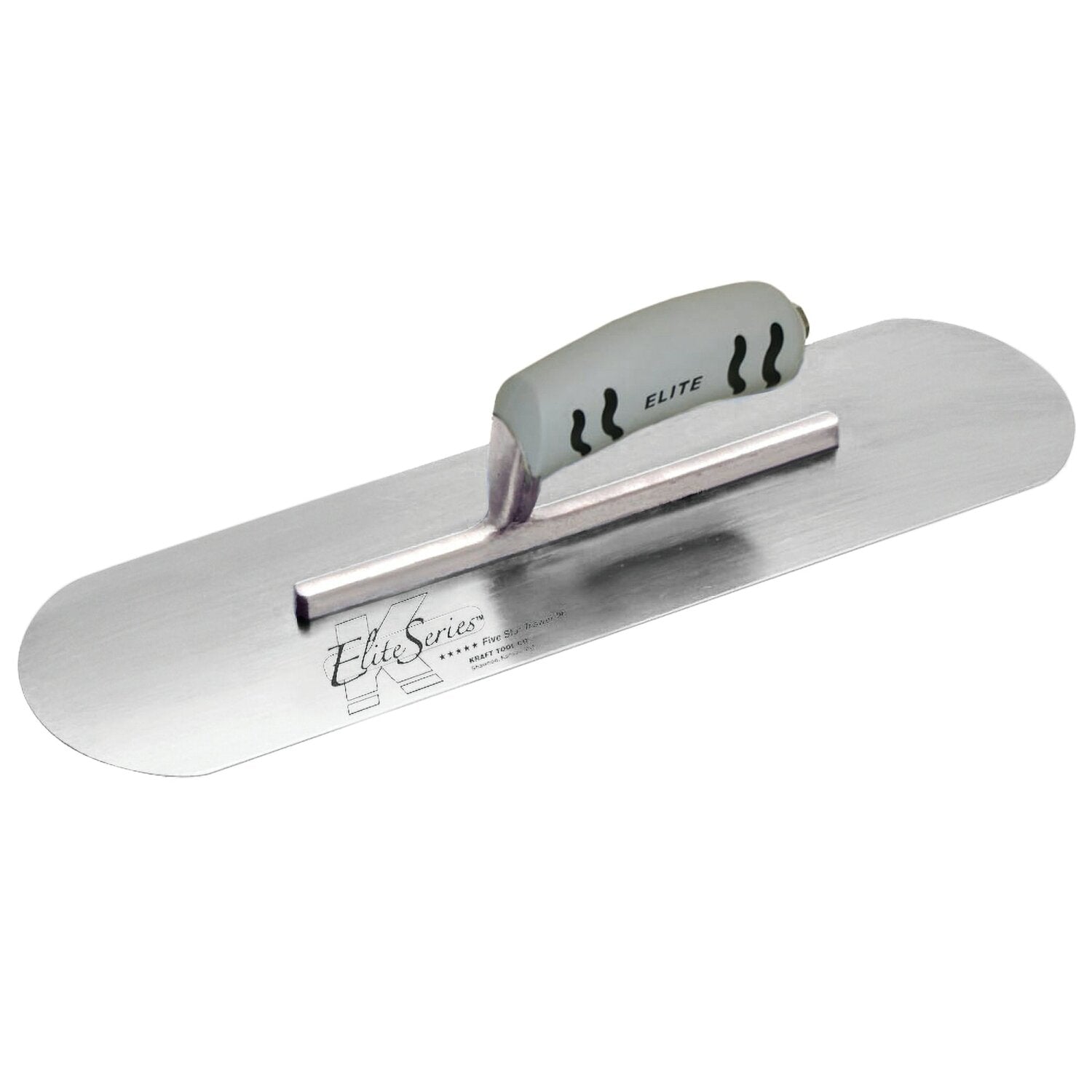 Kraft Tool CFE437PF Elite Series Five Star 14″ x 4″ Carbon Steel Pool Trowel with ProForm Handle on a Short Shank Online now