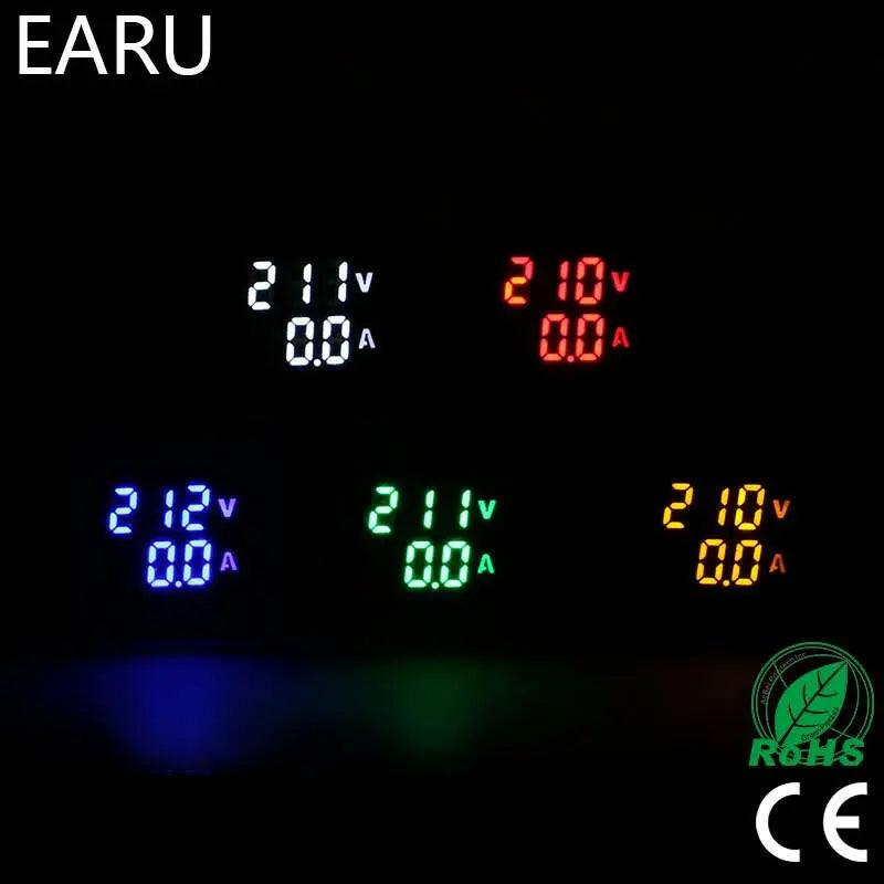 EARU- Mini Digital 22mm Square Voltmeter Ammeter with Transformer Supply