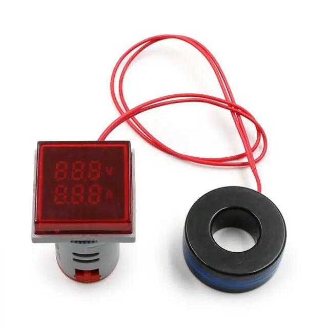 EARU- Mini Digital 22mm Square Voltmeter Ammeter with Transformer Supply