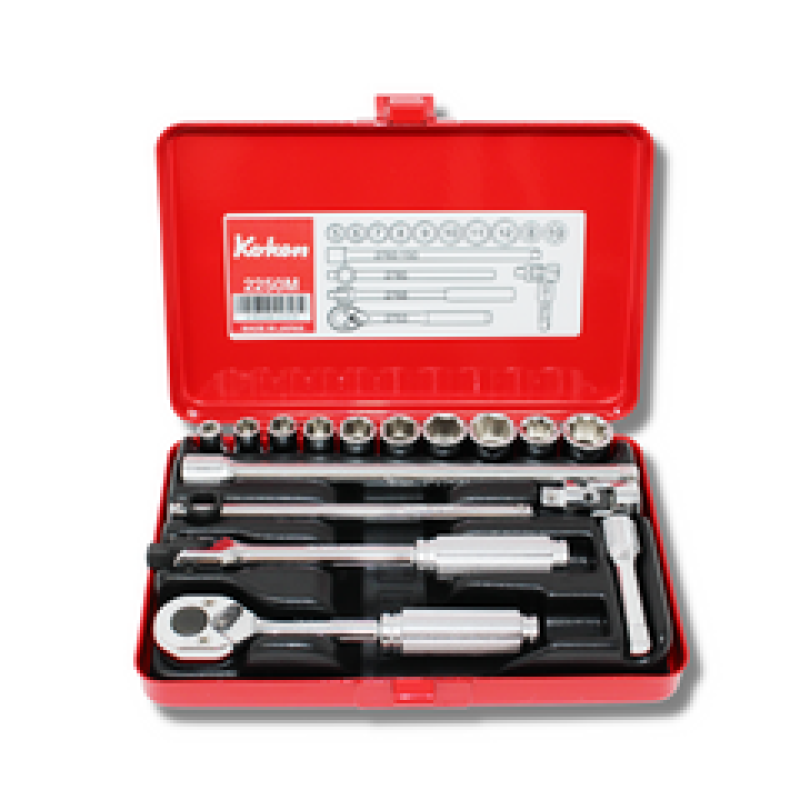 Ko-Ken 2250M Socket set 16 pieces 1/4 Sq. Drive Online