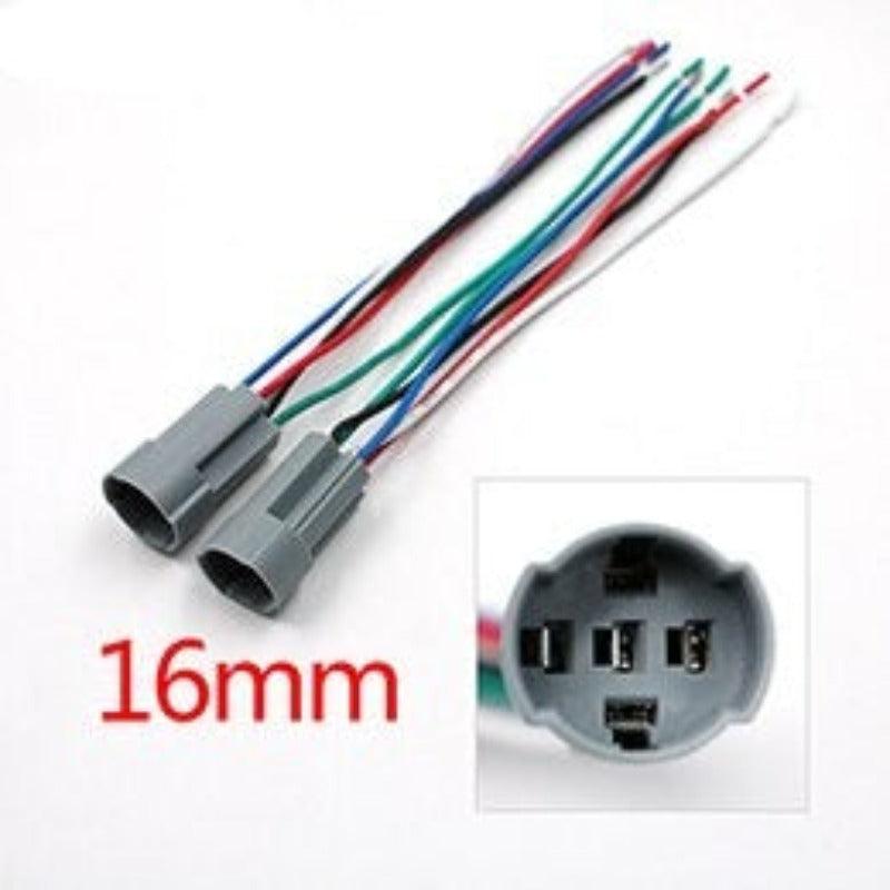 EARU- 16mm LED Light Momentary Reset Alumina Black Body Push Button Switch Fashion