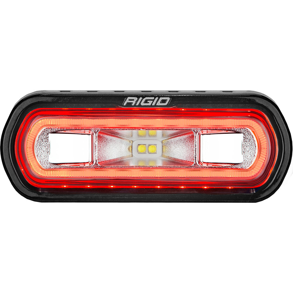 RIGID Industries SR-L Series Marine Spreader Light – Black Surface Mount – White Light w/Red Halo [52102] Online Hot Sale