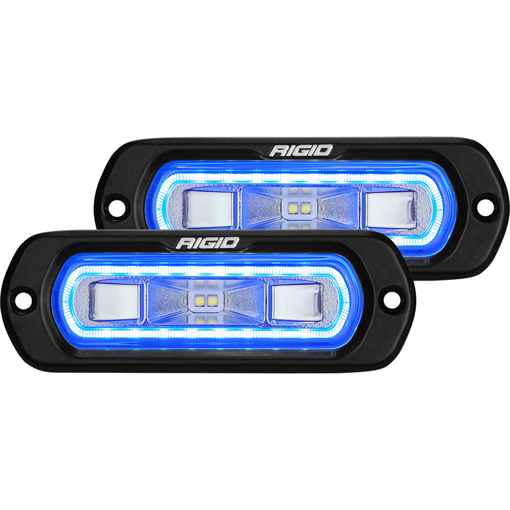 RIGID Industries SR-L Series Flush Mount Spreader Light – Black Housing – Blue Halo [53221] Online Sale