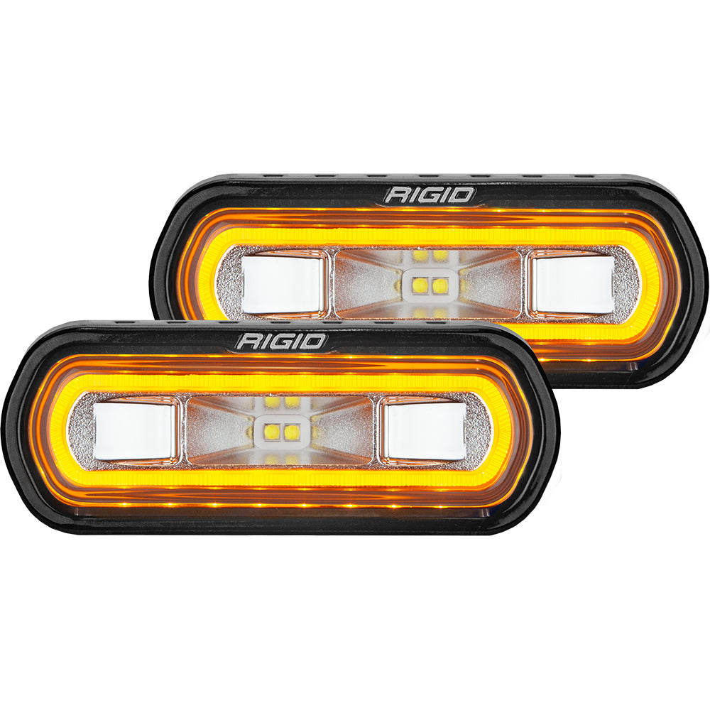 RIGID Industries SR-L Series Surface Mount Spreader Light – Black Housing – Amber Halo [53123] Online Hot Sale
