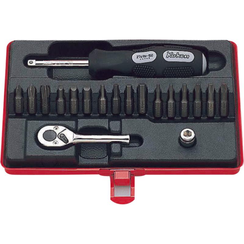 Ko-Ken 2276 1/4 Inch Sq. Dr. Bit Set 19 Pieces Sale