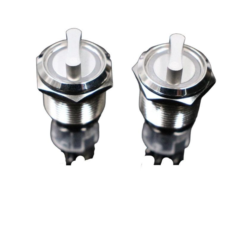 EARU -22mm 2 3 Position Switch Push Button Switch DPDT Illuminated Metal selector on Sale