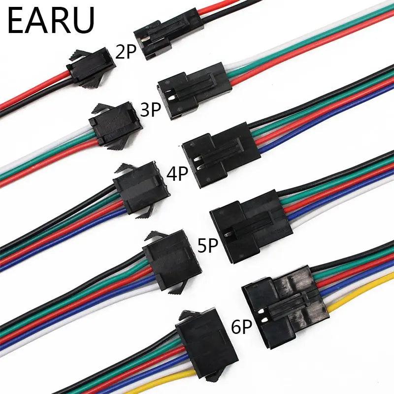 EARU- 10Pairs 15cm JST SM 2P 3P 4P 5P 6P Plug Socket| Male to Female Hot on Sale