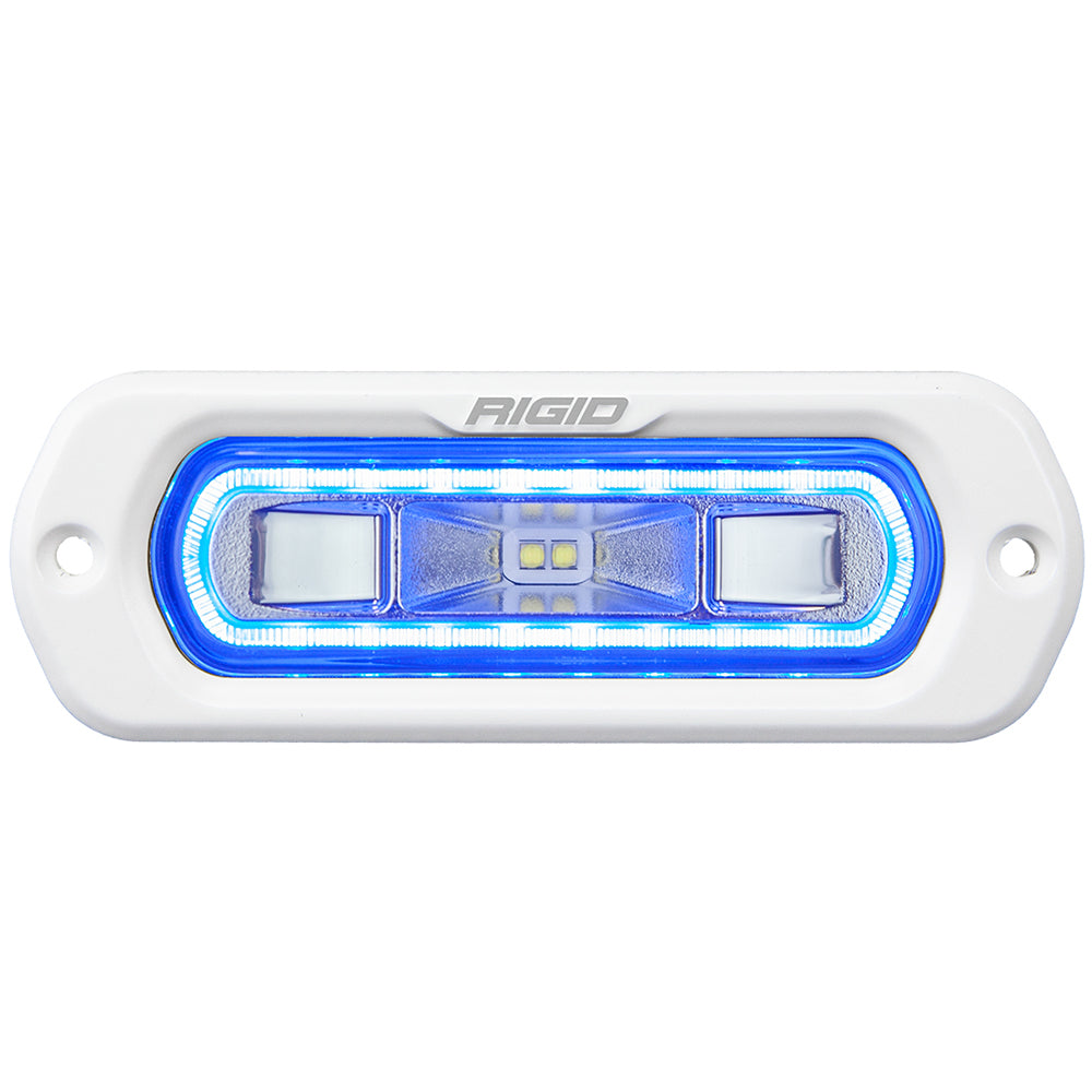 RIGID Industries SR-L Series Marine Spreader Light – White Flush Mount – White Light w/Blue Halo [51201] Online now