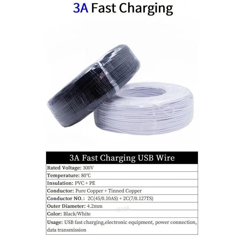 Fast Charging Wire DIY Repair Connector| 1M-10M optional Supply