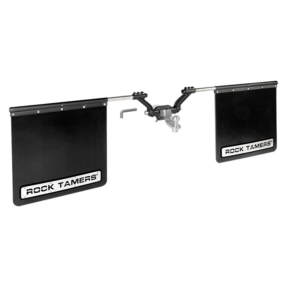 ROCK TAMERS 2″ Hub Mudflap System – Matte Black/Stainless [00108] Fashion