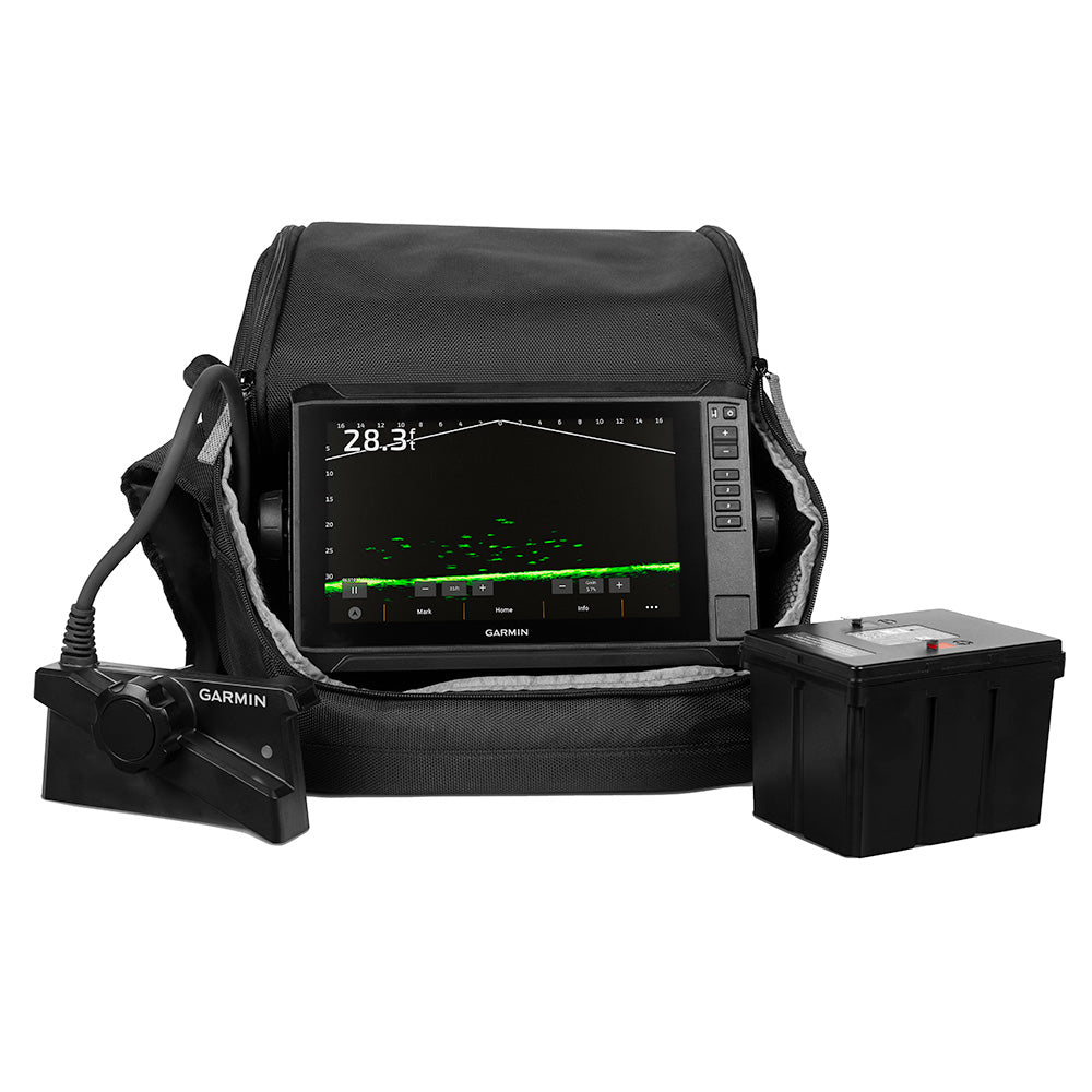 Garmin ECHOMAP UHD2 93SV LiveScope Plus Ice Fishing Bundle LI w/ECHOMAP UHD2 93sv, LiveScope Plus System  Lithium-ion Battery [010-02688-35] Fashion