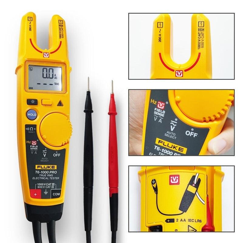FLUKE T6-1000 PRO Clamp Ammeters 1000V AC/DC Non-Contact Voltage Clamp Meter on Sale