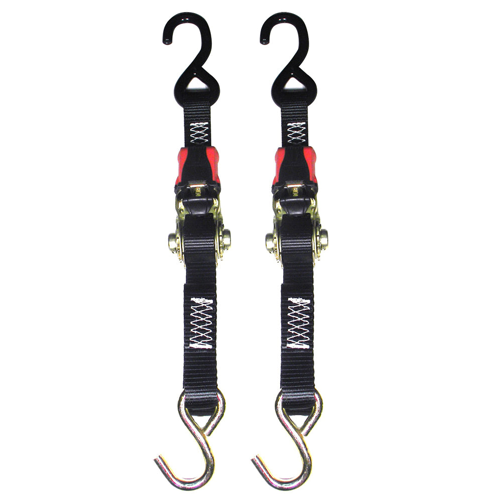Rod Saver Rubber Ratchet Tie-Down – 1″ x 4 – Pair [RTD4] Sale