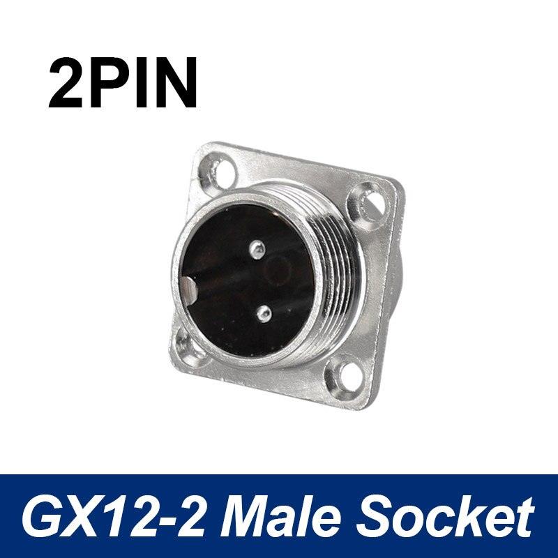 GX12 square base aviation gx connector flange socket 2 pin 3pin – 7pin diam 12mm Supply
