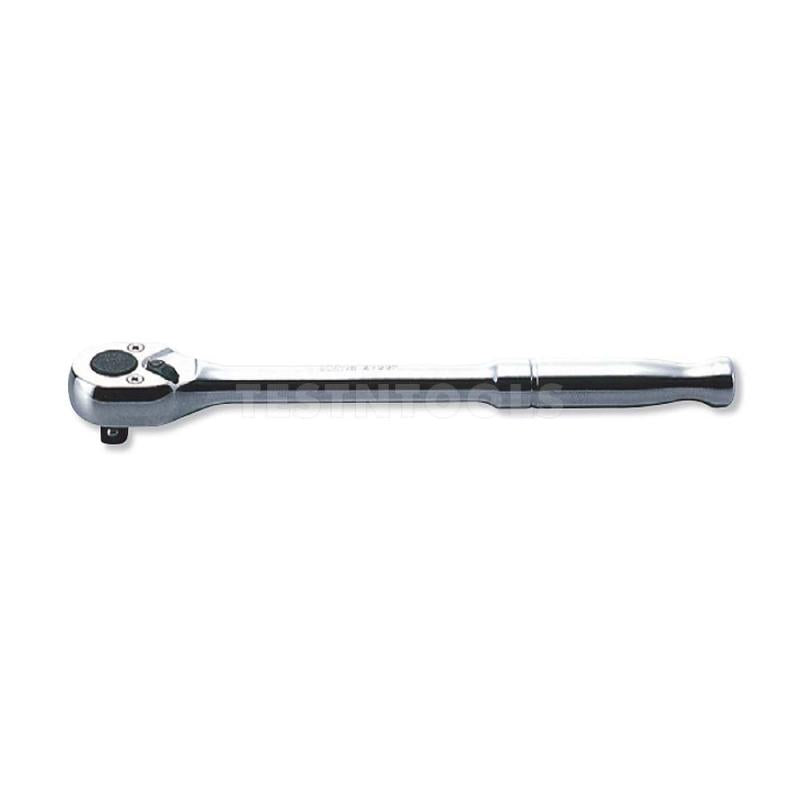 Ko-Ken 2753P-160 1/4 Sq. Dr. Ratchet Handle 20 teeth Length 160mm Polished Handle Supply