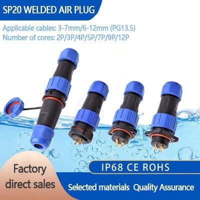 IP68 Waterproof Aviation Plug Connector 2/3/4/5/7/9/12 Pin Optional Panel Mount Hot on Sale