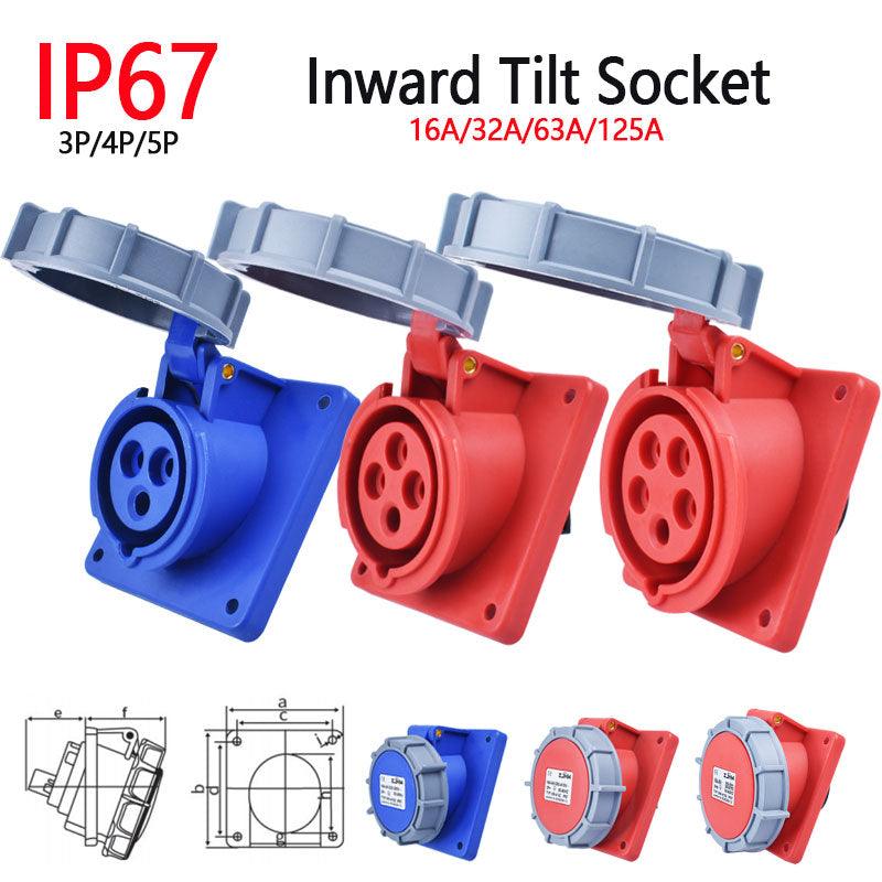 IP67 Waterproof Explosion-proof Industrial Plug and Socket 16A 32A 63A 125A on Sale
