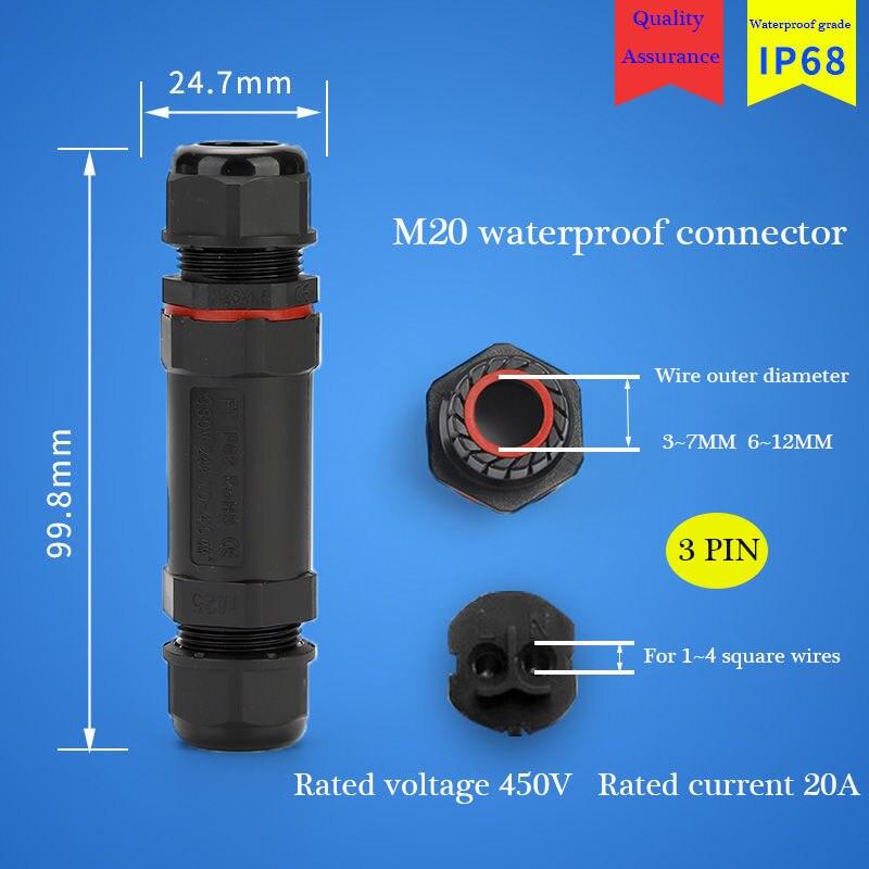 IP68 cable waterproof connector quick connector installation 2/3/4/5 pin optional Online