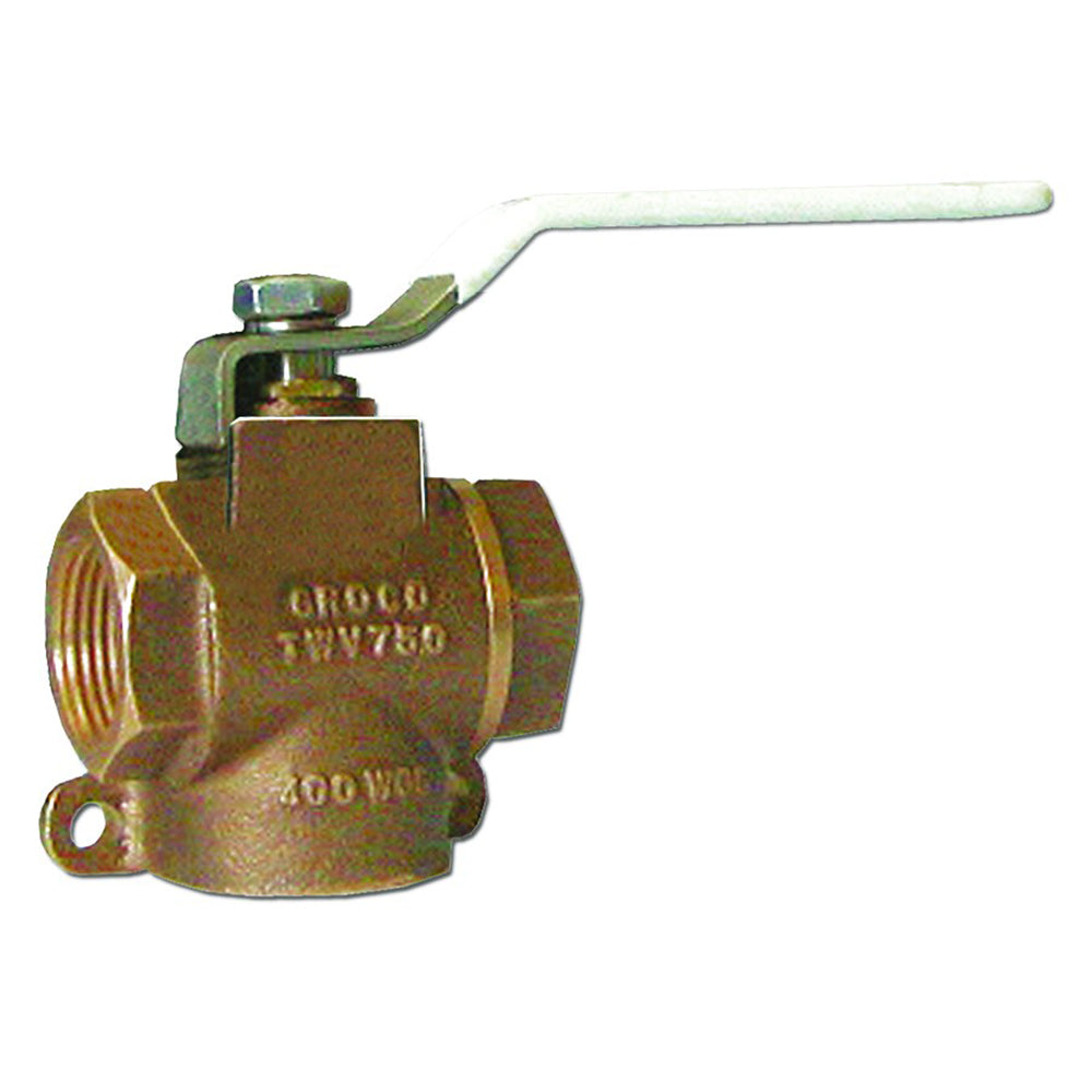 GROCO 1-1/2″ NPT Bronze 3-Way Valve [TWV-1500] Online now