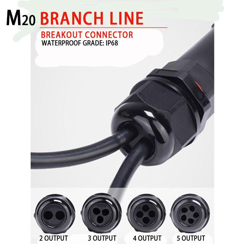 IP68 Waterproof Connector Assembly Type Wire And Cable Breakout Connector 2/3/4/5PIN Optional Online Hot Sale