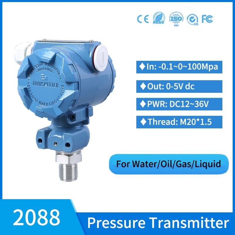 IP65 0-5V Hydrostatic Oil Water Gas Pressure Sensor 10bar 20psi 40mpa Piezoresistive Pressure Sensor Transmitter Discount