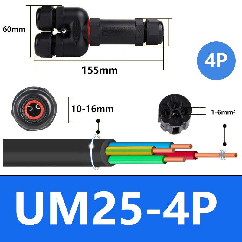 IP68 waterproof cable connector I-type/Y-type/T-type 2Pin 3Pin 4Pin 5Pin Optional Online