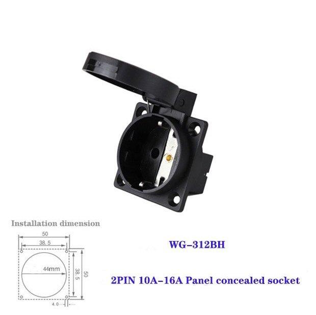 IP54 Waterproof Electrical plugs and sockets 2 pin 10A-16A plug industrial connector two holes Sale