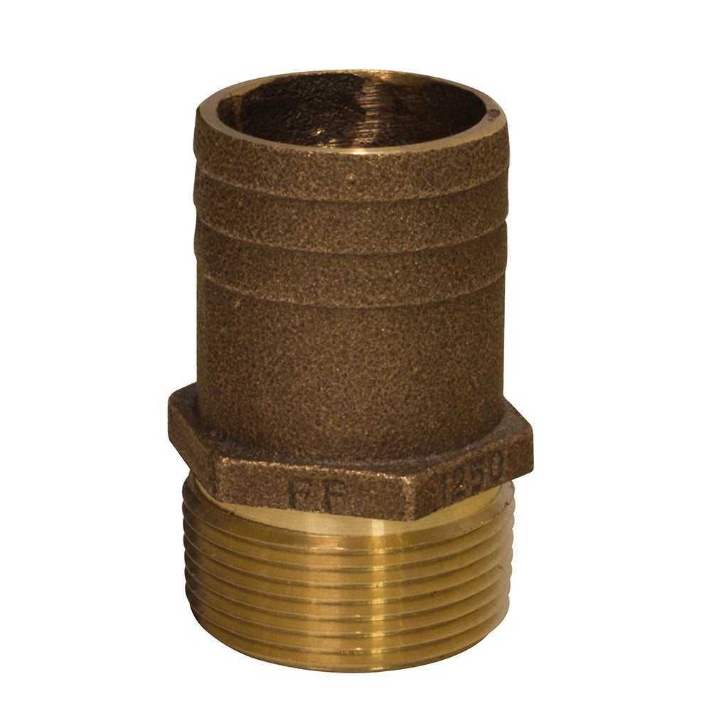 GROCO 3/4″ NPT x 1″ Bronze Full Flow Pipe to Hose Straight Fitting [FF-750] Online Sale