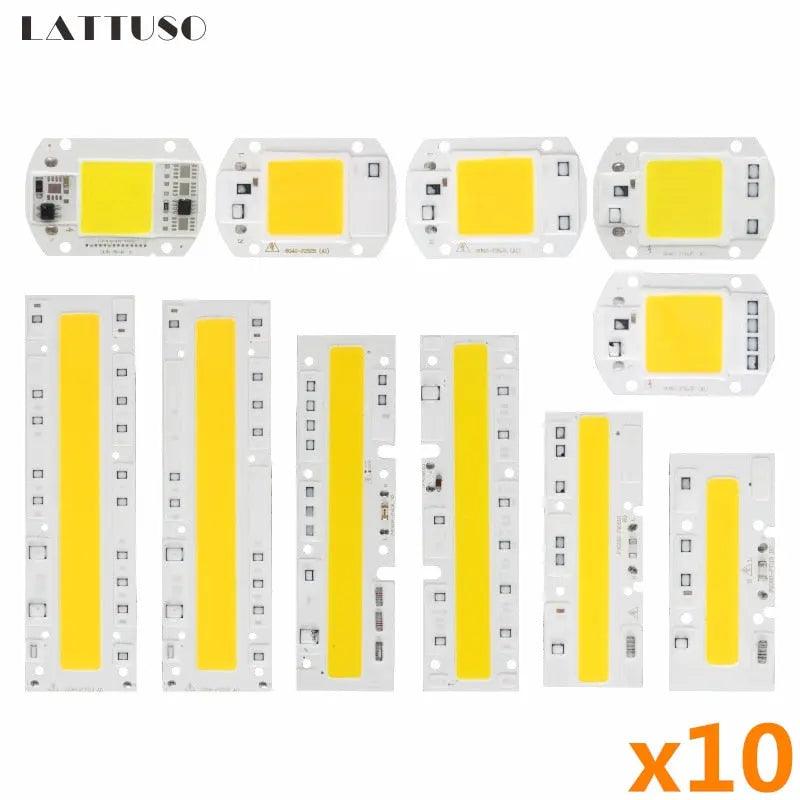LATTUSO- 10pcs/lot COB Chip|  10W-50W Cold/Warm light optional Online now