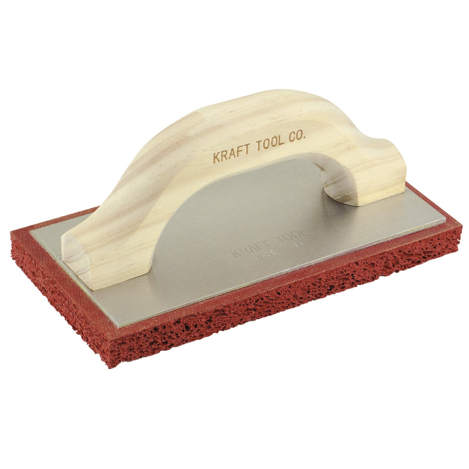 Kraft Tool PL382 10″ x 4″ Coarse Cell Red Rubber Float with Wood Handle Online