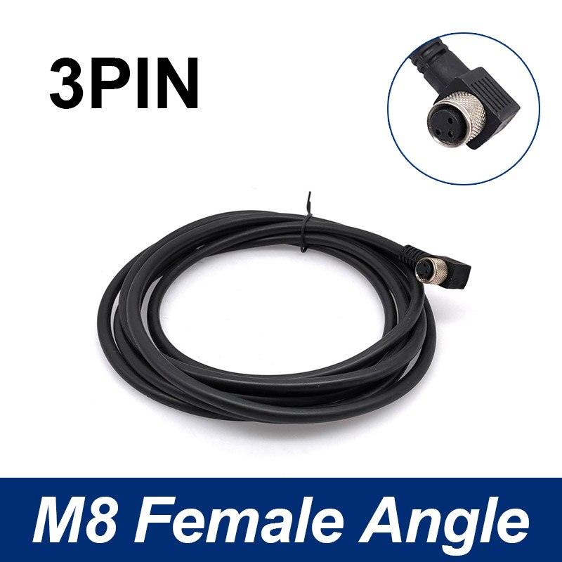 M8 Sensor Connector Cable Waterproof plug Male&Female Straight Angle 4 5 Pin +2m PVC line Discount