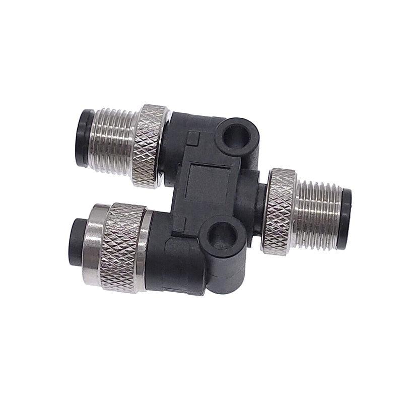 M12 connector conversion plug Y shaped three-way pipe waterproof sensor connectors male female 4pin 5pin Online now