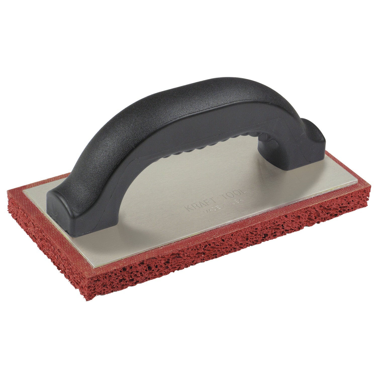 Kraft Tool PL371P 8″ x 4″ Fine Cell Red Rubber Float with Plastic Handle Sale