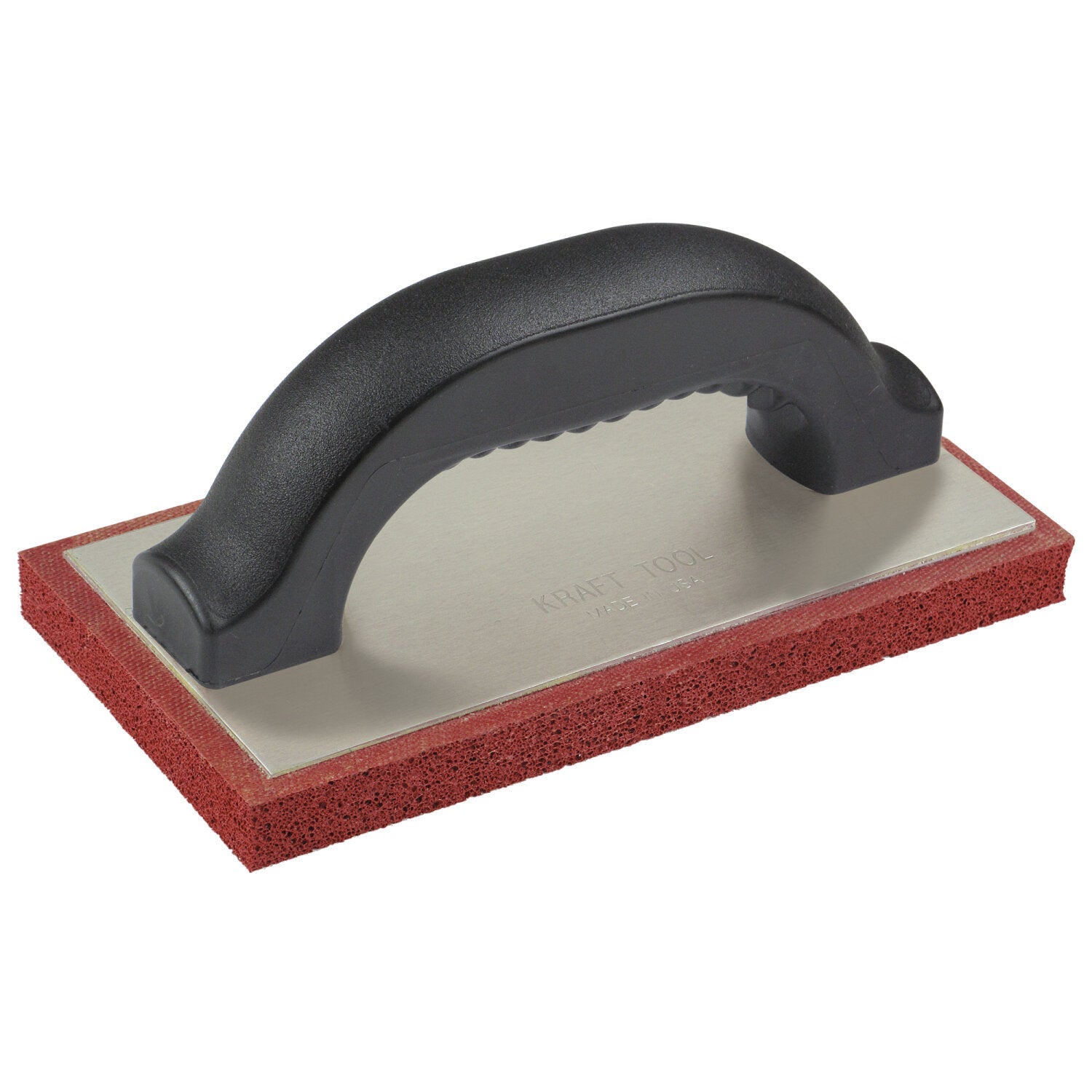Kraft Tool PL373P 8″ x 5″ x 1″ Fine Cell Red Float with Plastic Handle Online now