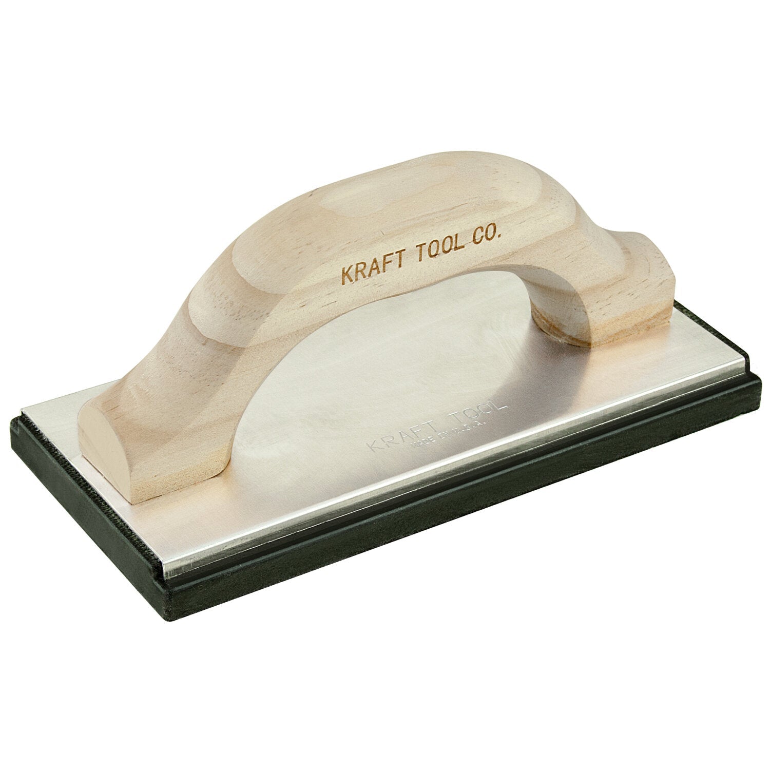 Kraft Tool PL398 10″ x 4″ Molded Black Rubber Float with Wood Handle Online Hot Sale