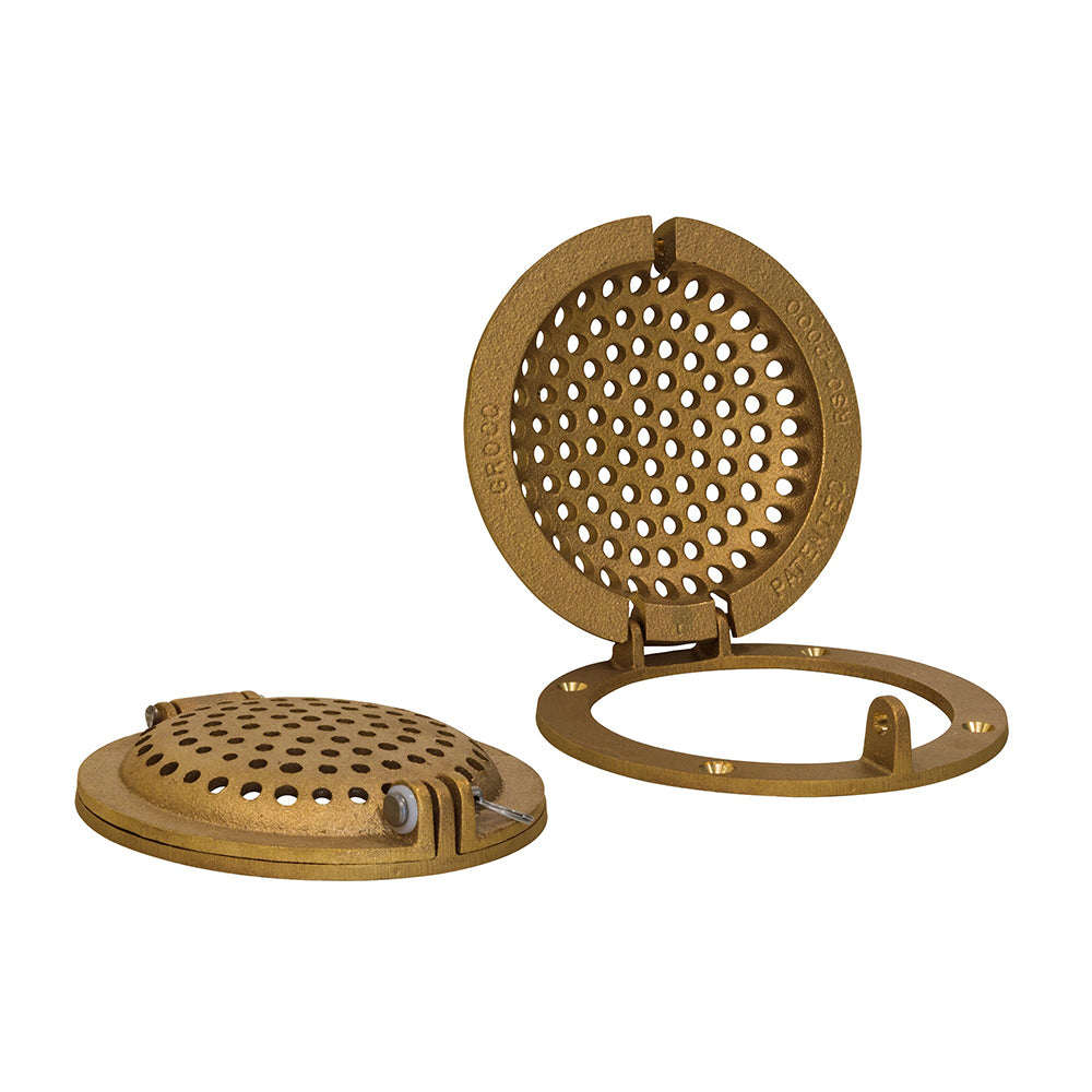 GROCO Bronze Round Hull Strainer w/Access Door f/Up To 1″ Thru-Hull [RSC-1000] Online now