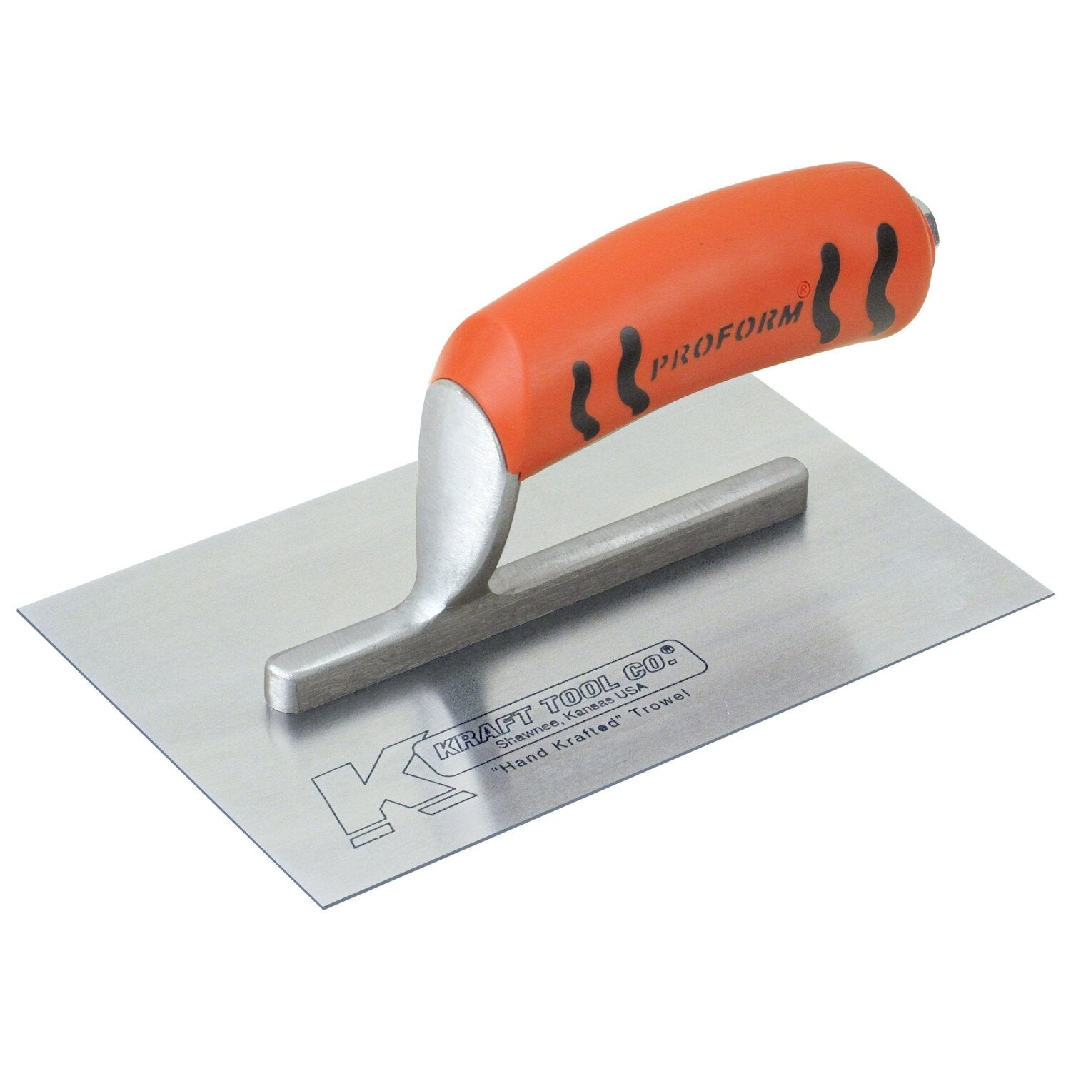 Kraft Tool PL408PF 8″ x 5″ Carbon Steel Midget Finishing Trowel with ProForm Handle Online now