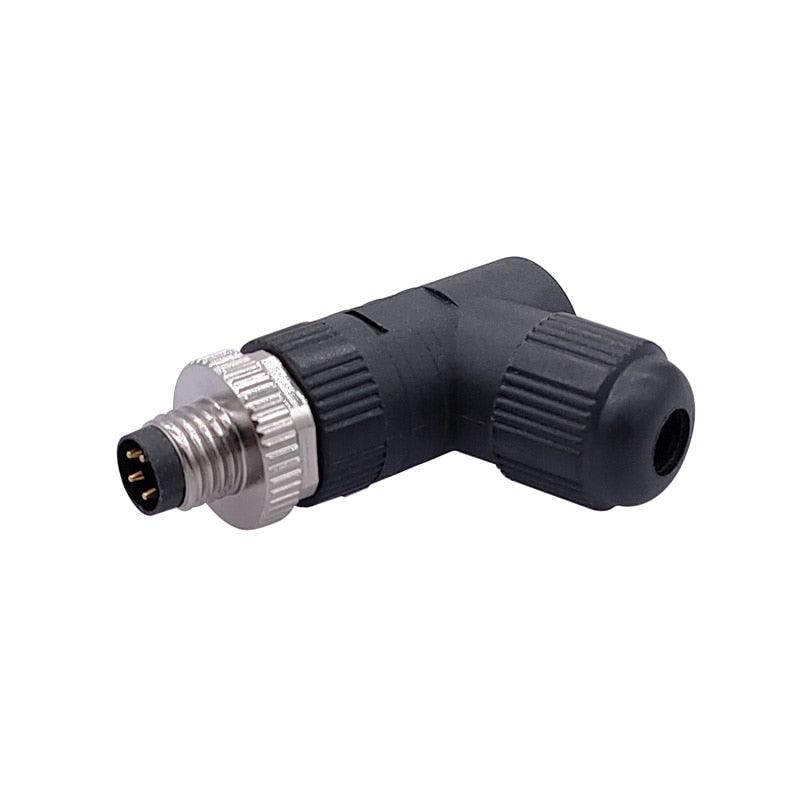 M8 Sensor Connector IP68 screw installation Non-welding Waterproof Plug A-Code Male Female 3pin 4pin Bend Angle Connectors Online