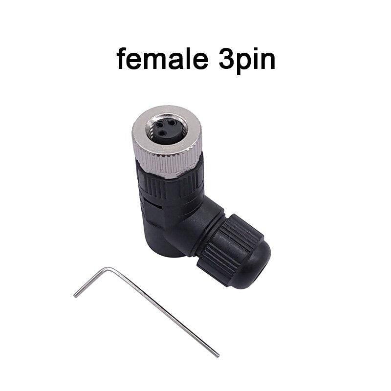 M8 Sensor Connector IP68 screw installation Non-welding Waterproof Plug A-Code Male Female 3pin 4pin Bend Angle Connectors Online