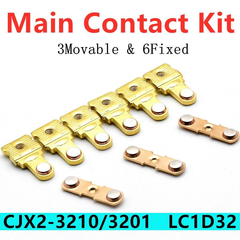 Main Contact Kit for Magnetic Contactor CJX2-3210 CJX2-3201 Stationary and Moving Contacts Online Sale