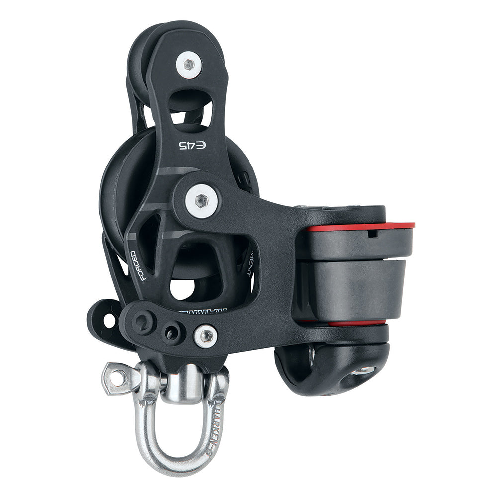 Harken 45mm Single Aluminum Element Fiddle Block w/Swivel  150 Cam Cleat [6235] Sale